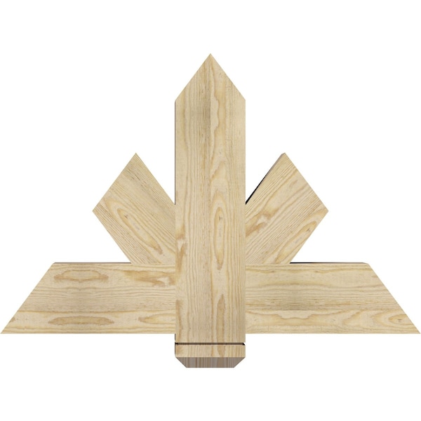 Ekena Millwork Kennewick Rough Sawn Timber Gable Bracket, Douglas Fir, 36"W x 24"H x 4"D x 6"F, 16/12 Pitch GBW036X24X0406KEN00RDF - main
